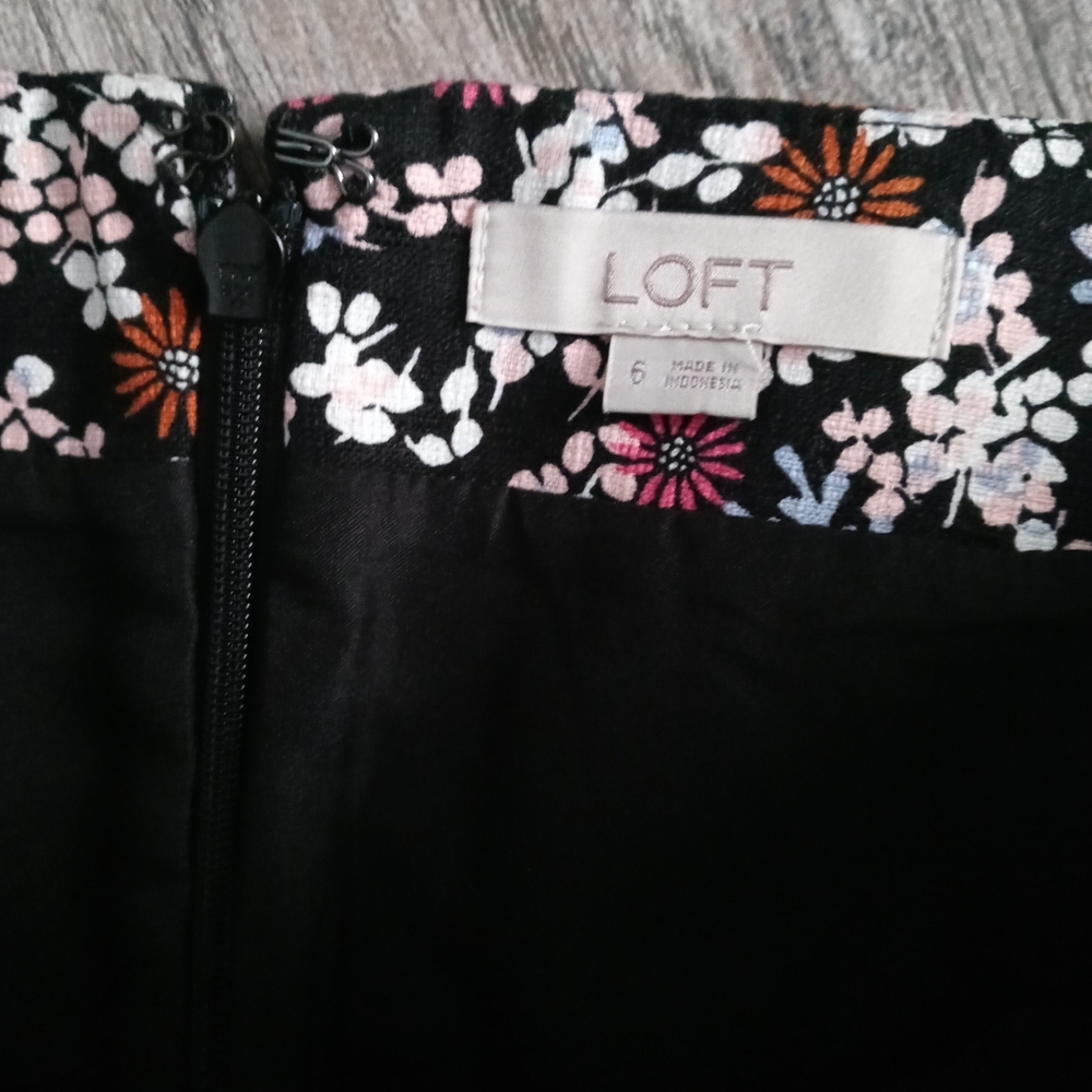 Skirt Women Ann Taylor Loft casual Size 6 floral print New Without Tag 2 Pocket - Picture 5 of 7
